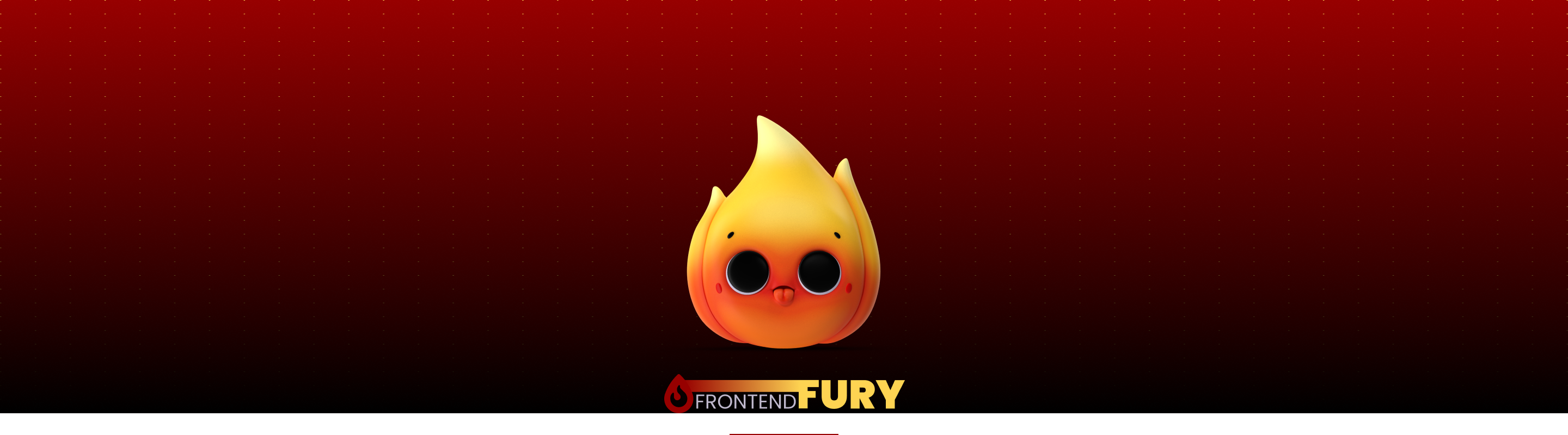 frontEndFury splash page graphic with logo and name